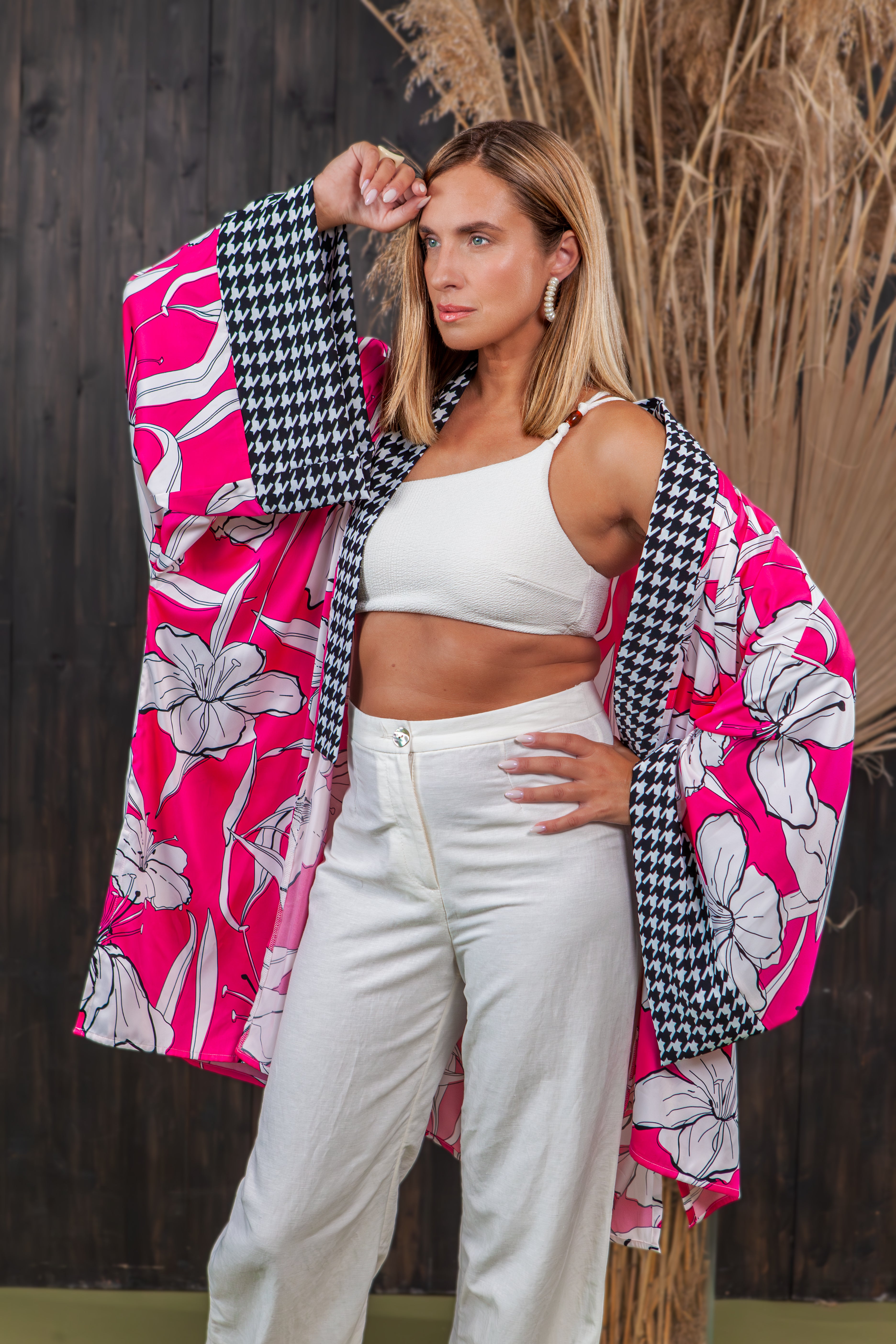 BRING ME FLOWERS oversized kimono jacket