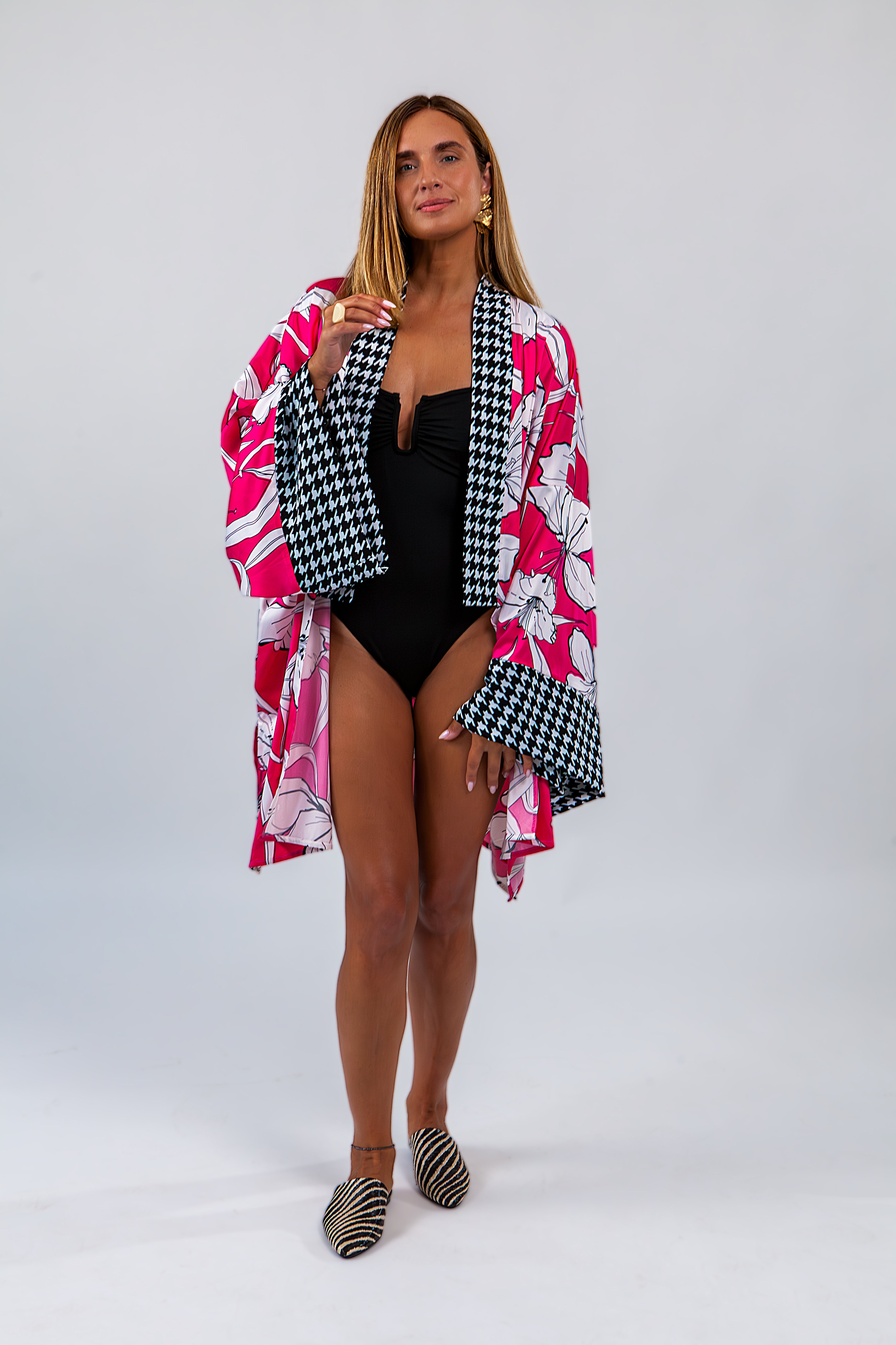 BRING ME FLOWERS oversized kimono jacket