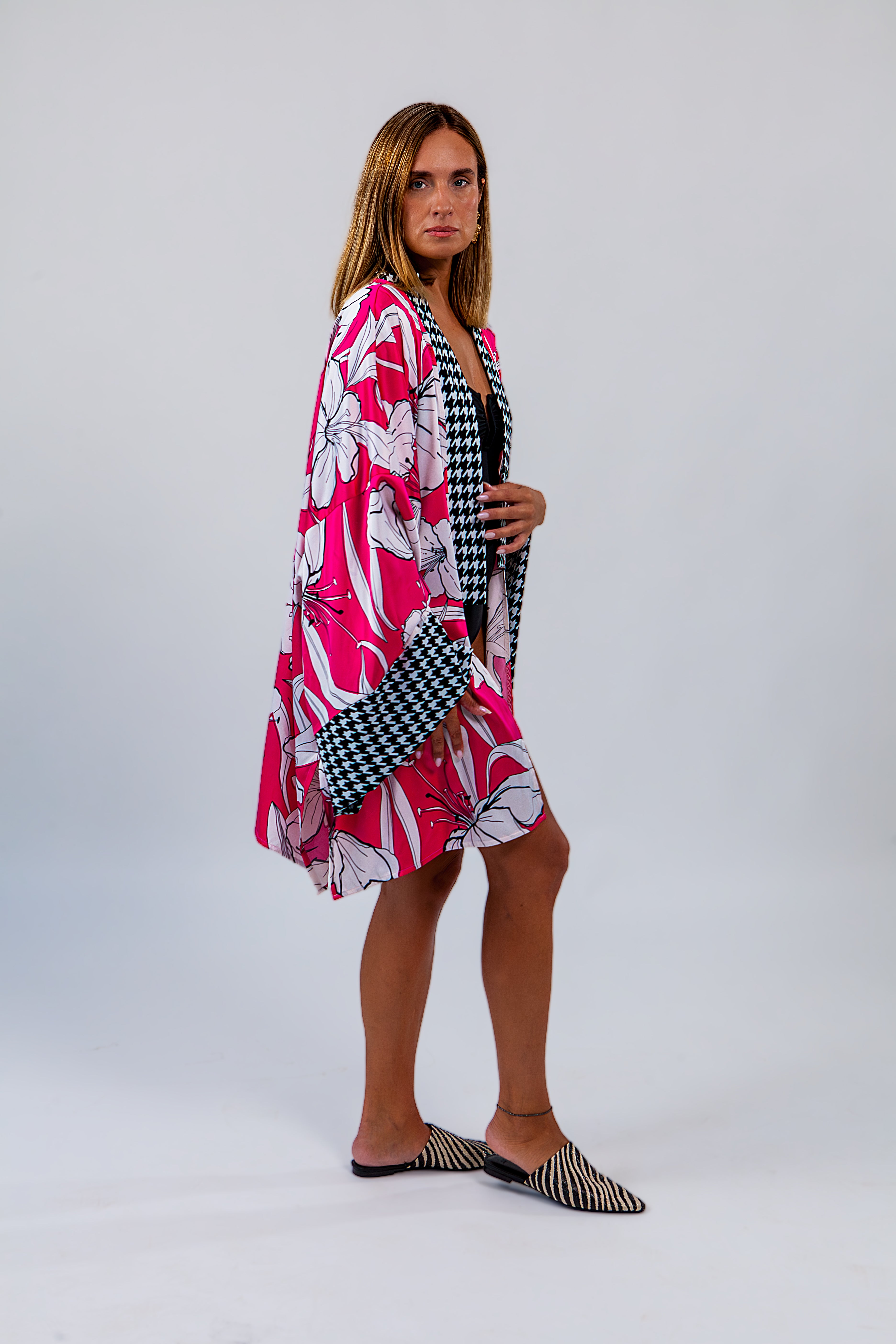 BRING ME FLOWERS oversized kimono jacket